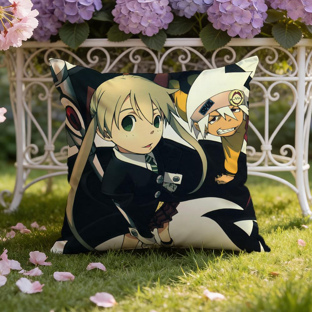 Anime S-SOUL E-EATER Cushion Cover Home & Car Dual-Scene Pillow Cover: Reversible for Premium Comfort