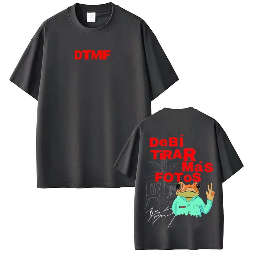Rapper Bad Bunny Tour Album Print TShirts Men Women Fashion T-shirt Short Sleeve Aesthetic Trend T-shirt