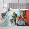 A-Alvin e i Chipmunks Film Coperta Copriletto Flanella Coperte Calde per Letto Tappeto da Letto