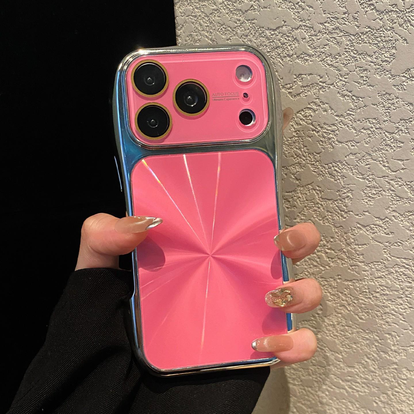 

Aurora CD Pattern Electroplated Case for Apple 17 Pro, 16 Pro Max, 15 Pro, 13/12 Slim Waist iPhone 12