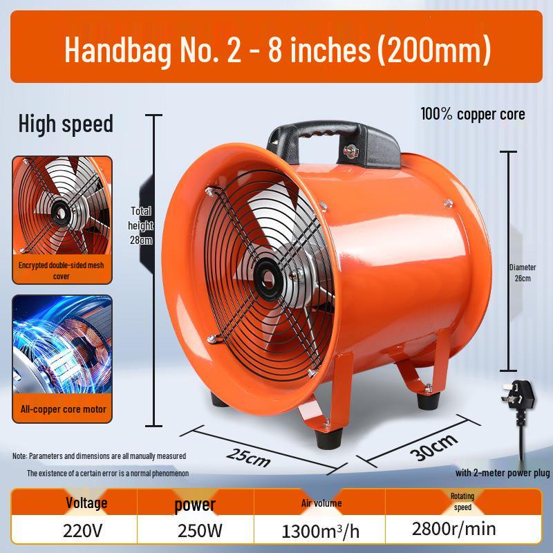 

220V Portable Axial Ventilation Fan for Industrial and Household Use