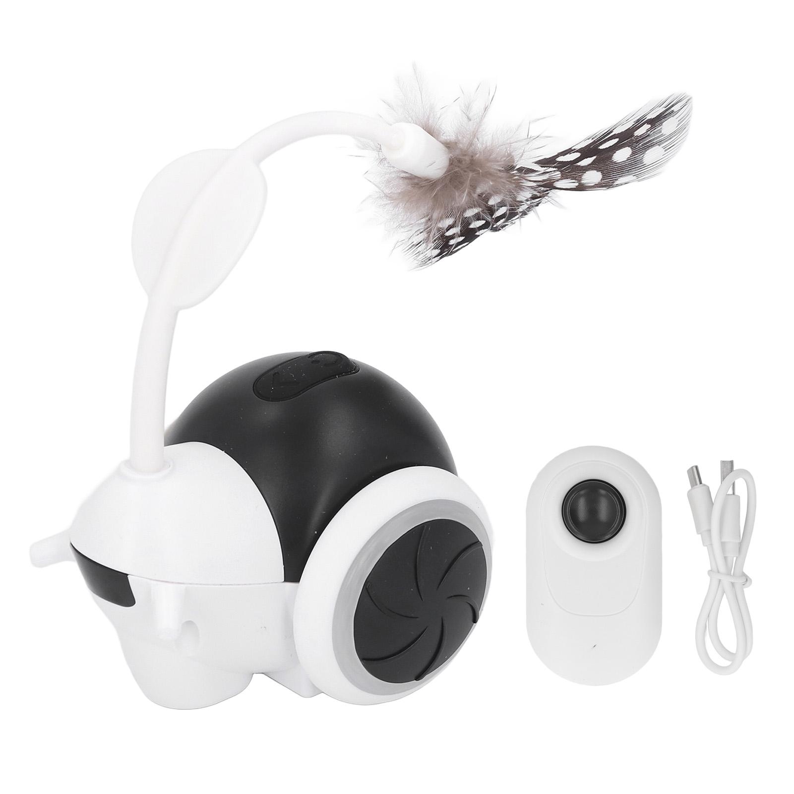 

Умная электрическая игрушка для кошек, перезаряжаемая, стимулирующая упражнения, интерактивное дистанционное управление, автоматическое перемещение чёрный