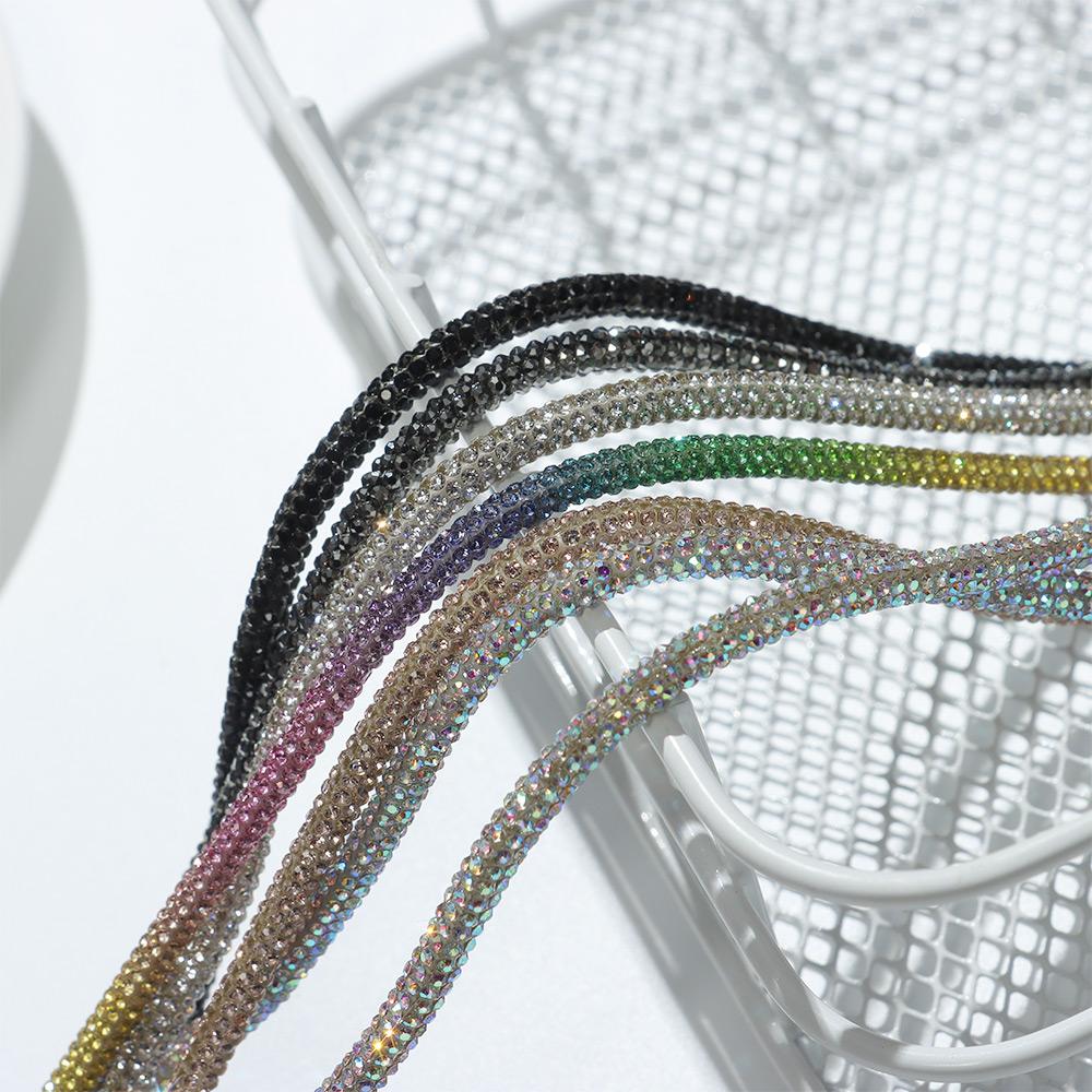 1Pc 100/120/140/160CM Luxury Rhinestone Shoelaces Rainbow Diamond Shoe laces Sneakers Laces Shoes Round Shoelace DIY Strings