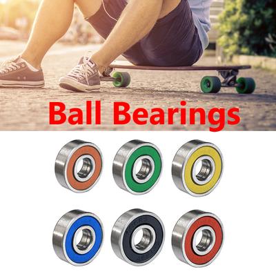 10Pcs Roller Skate Wheel Bearings Deep Groove 608rs ABEC-9 Miniature Ball Bearings Carbon Steel Precision Bearing for Skateboard