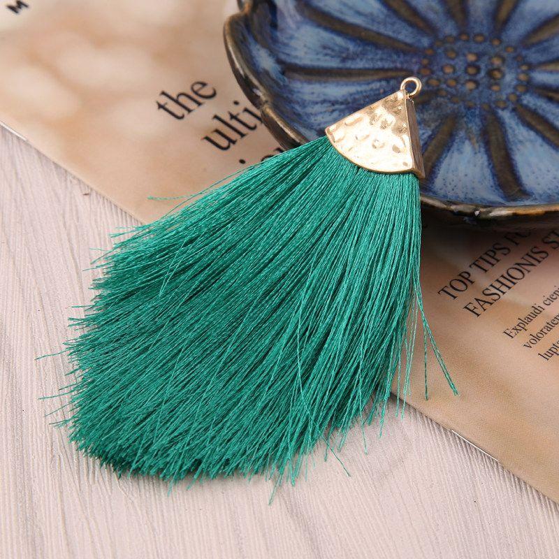DIY Jewelry Accessories European and American Fashion Alloy Triangle Hat Tassel Tassel Earrings Pendant Bohemian Style Pendant