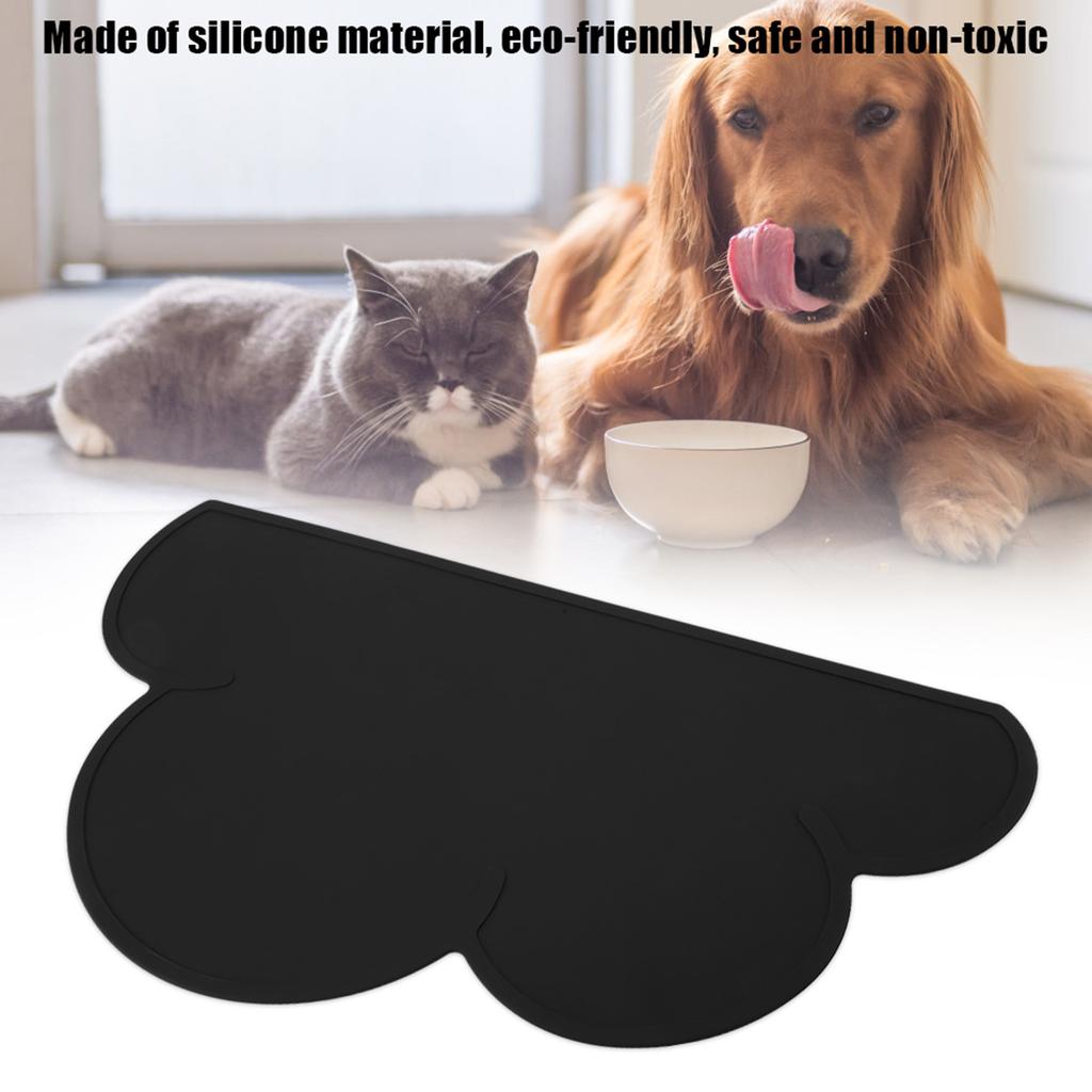 Clound Shape Pet Feeding Dish Bowl Mat Dog Puppy Silicone Food Water Placemat Cushion