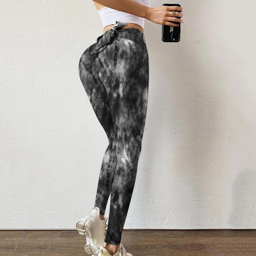 Dámské elastické fitness legíny na jógu s vysokým pasem