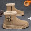 M Winter velvet cotton shoes outdoor fashion snow boots men's shoes, black, gray