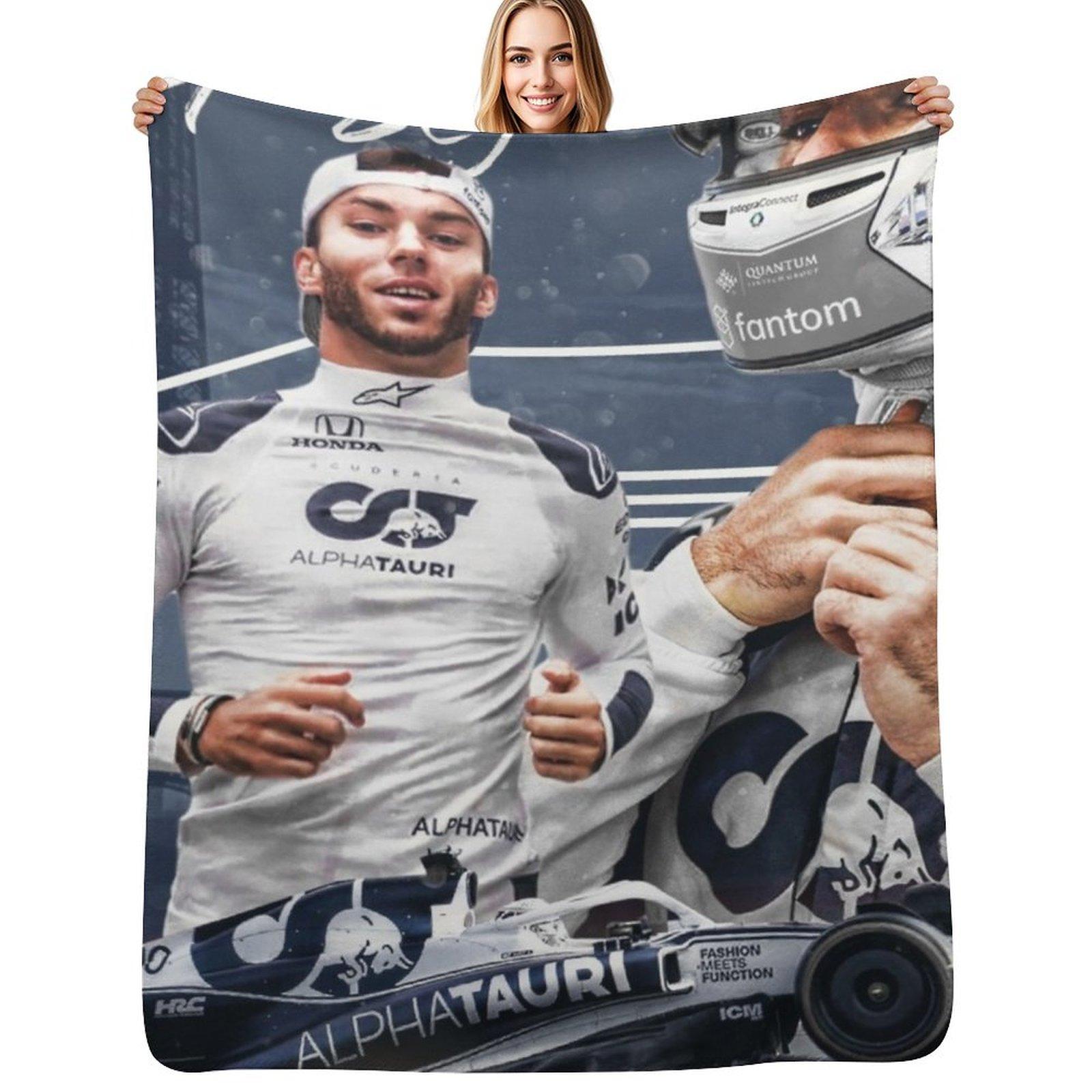 P gasly New Wallpaper Throw Blanket Lightweight Warm Blanket for Travel Camping Size: 75*100cm, Weight: 230 GSM