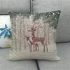 Easter Cushion Cover Cute Bunny Eggs Printed Pillow Covers 18x18 Inches Easter Decorations Hare Rabbit Flower Linen Pillowcase