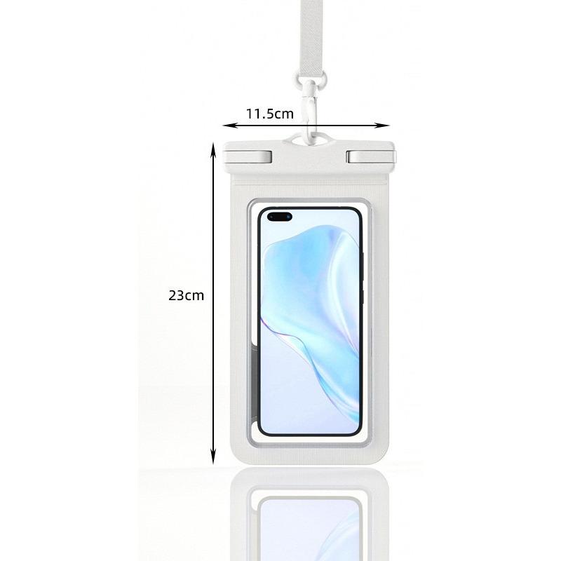 Mobile Phone Waterproof Bag - Touchscreen Waterproof for Swimming, Suitable for Diving, Seaside Drifting, Transparent Waterproof Cover Selfie style белый