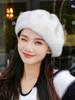 Artificial Fur Women's Velvet Hat Winter Outdoor Travel Warm Hat Imitation Leather Eight-pointed Hat Noble Quality Fashion Imitation Mink Fur Beret