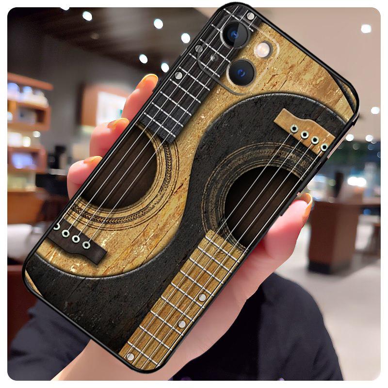 Guitar Music Art Case For iPhone 16 13 14 11 12 15 Pro Max X XR XS Max Plus 14 Plus Back Cover