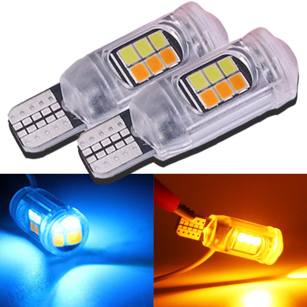 T10/T15 Motorrad-Blinker Motorrad Zweifarbig Hohe Helligkeit Standlicht Motorrad Brems-LED-Birne Rückleuchten