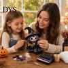 Gotischer Bastelset-Bausatz Skelett-Hexe Patchwork-Kit, Mädchenpuppe DIY Gruseliges Halloween Nähen für Erwachsene Jugendliche Handgemachtes Geschenk