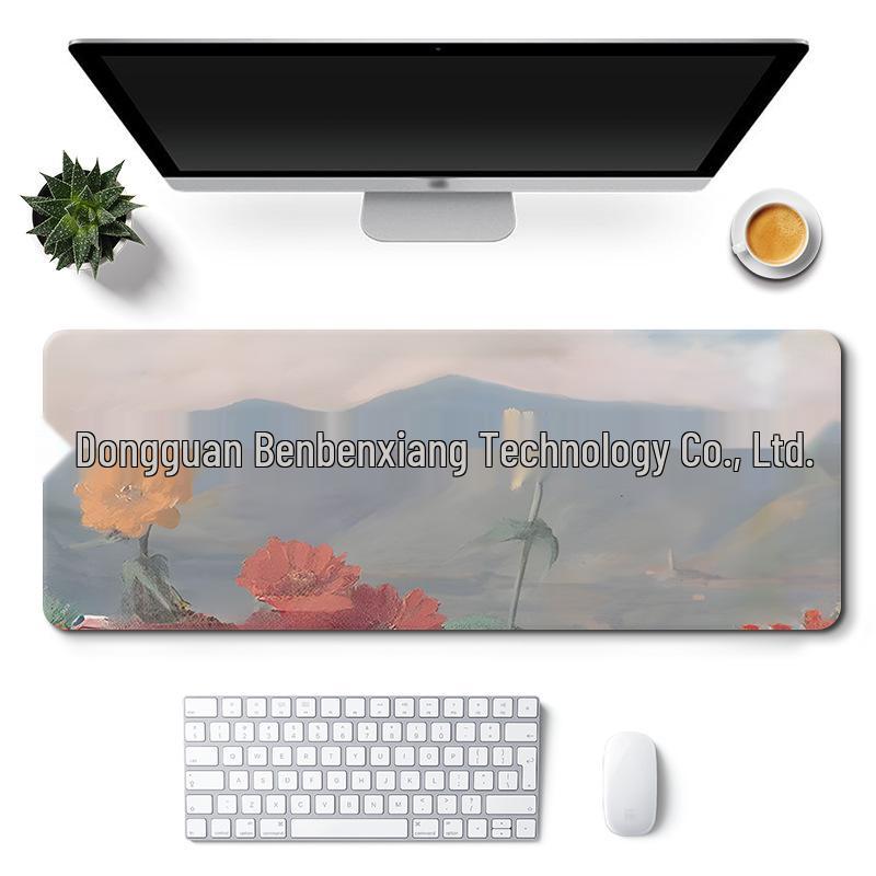 Extra Large Custom Girl's Cute Office Desk Mat - Non-Slip Landscape Style Mouse Pad
