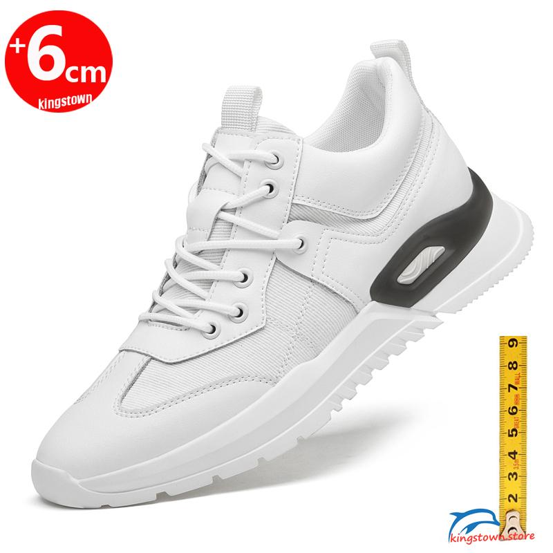 Weiße Sneaker Herren Aufzugschuhe Höherlegende Schuhe Höhensteigernde Schuhe Für Herren Damen Schuhe Höhenschuhe Einlegesohle 6cm Großer Mann