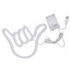 Blue LED Hand Gesture Neon Wall Light Bar Lounge Decor with Flashing Colors for Party Room Club Home Indoor Lighting