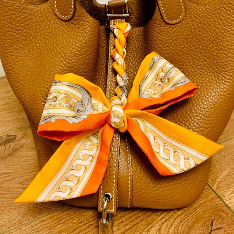 2024 Silk Twilly Scarf: Stylish Ribbon for Bag Handles & Hair
