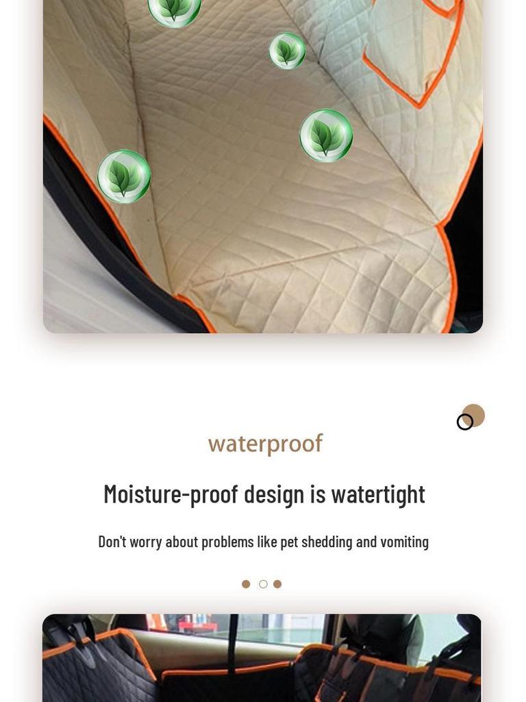 Quilted Thickened Pet Car Seat Cover - Protective Rear Seat Mat for Dogs