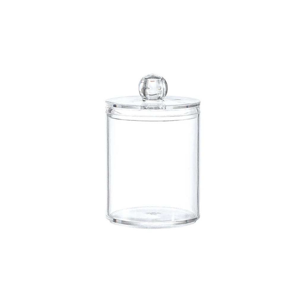 Circular Cotton Swab Box Transparent Plastic Dust Cover Simple Toothpick Beautiful Ball Dental Floss Stick Jewelry Storage