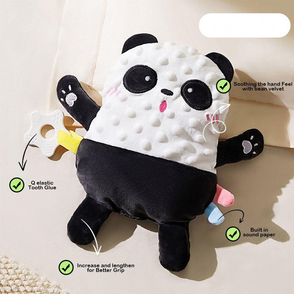Bean Velvet Baby Soothers Toys With Teether Soothing Pillow Fun Plush Stuffed Doll for Infant