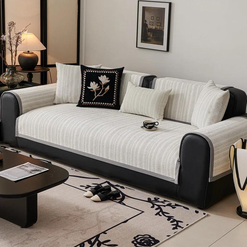 EIFLOY-Modern Chenille Sofa Covers, Non Slip, L Shaped Couch Chair Slipcover, 2, 3, 4, 5 Seater, for Living Room, All Season