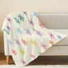 Floral Flannel Fleece Blanket, Machine Washable Soft Throw - Vibrant Colors, Warm Plush for Home/Office Napping, Halloween & Christmas