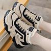 Winter Warm Fleece Sneakers Platform Dad Shoes High Top Single Shoes Board Shoes