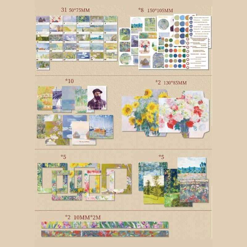 Writing Set with Multiple Accessories Including Notebook Stickers and Bookmarks for Creative Use and Daily Recording