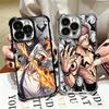 Anime Ryomen Sukuna JUJUSU Plating Phone Case For Iphone 16 17 Pro Max Air 16E 14 15 Plus 12 13 Mini Anti-Fall Airabag Cover