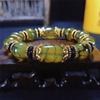 Natural Beautiful Stone Bracelet Green Ice Flower Bracelet Retro Tibetan Ethnic Style Bracelet Precious Jewelry