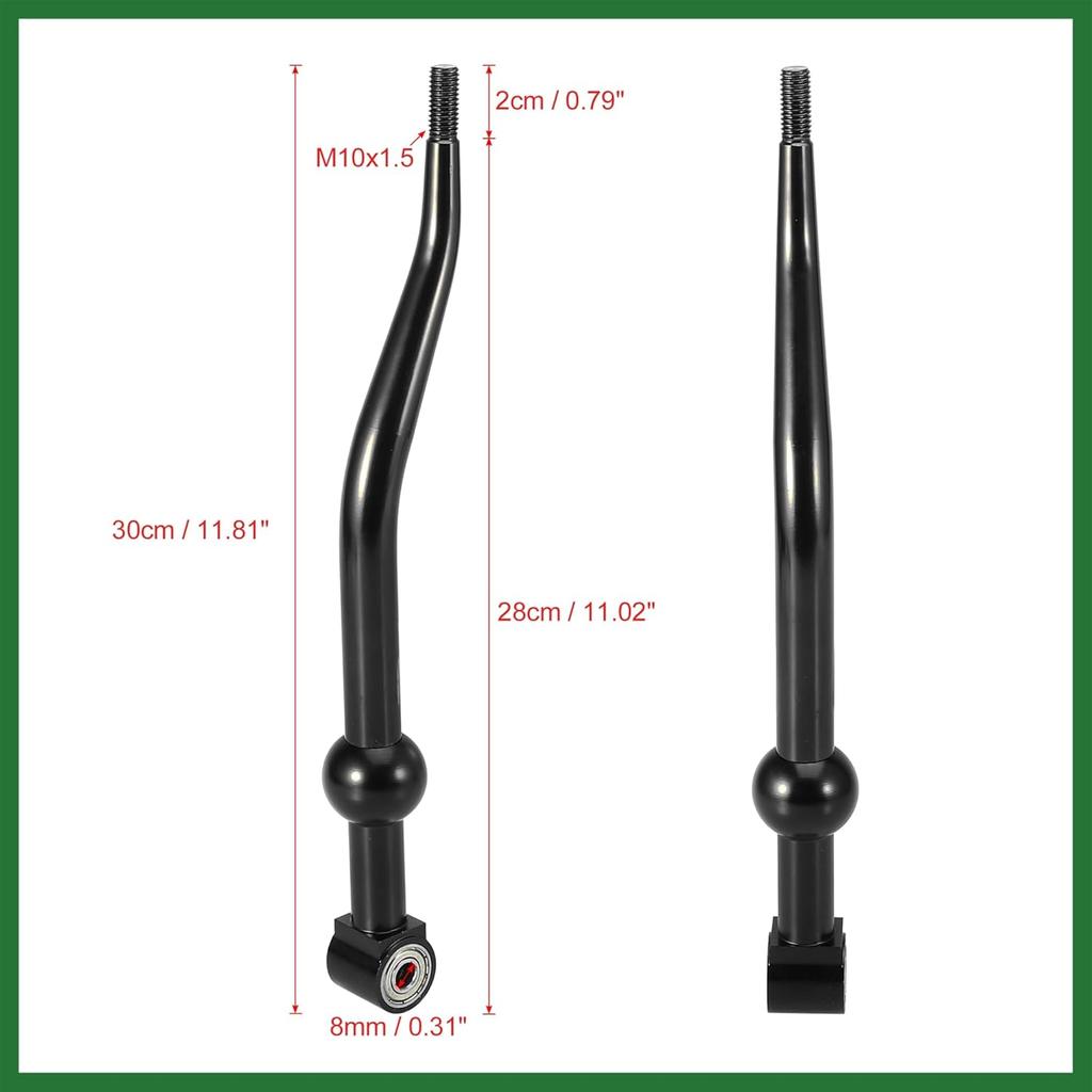 Motoforti M10 X 1.5 Manual Car Short Throw Shifter Replacement Kit for Honda Civic 1988-2000 Black Long-Lasting