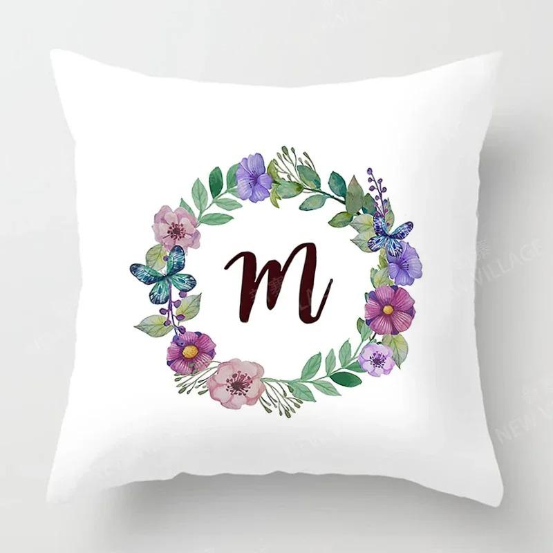 Home Decor Letter Pattern Pillowcase Bedroom Living Room Sofa Cushion Cover