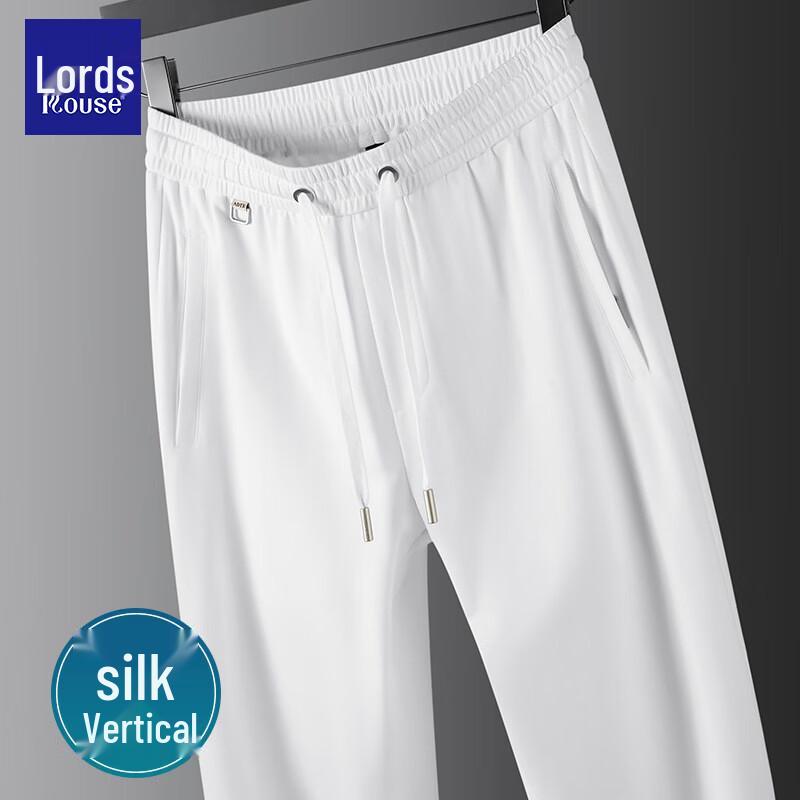 LUOZI Men's Silk Blend Casual Pants
