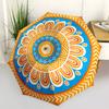 1pc Mandala Automatic Opening/Closing Folding Umbrella with 8 Ribs, Portable Sunshade Umbrella Birthday and Holidays gifts yy250105103