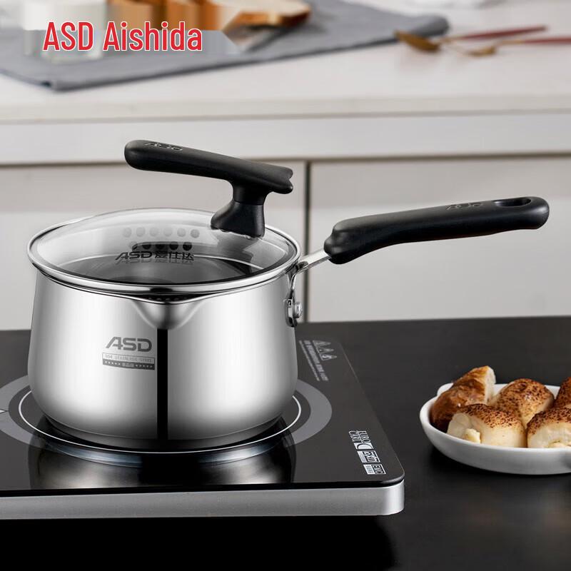 ASD 16cm 304 Stainless Steel Baby Milk Pot