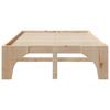 Bed Frame Brown 140 x 190 cm Solid Pine Wood