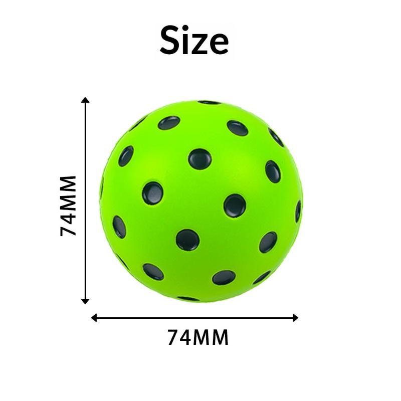 74MM PU Foam Shock Resistant Pickleball High Elasticity Quiet for Indoor Outdoor Gym Training Exercise
