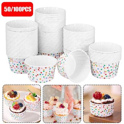 Cake Liner Cupcake Paper Cups Coated Dessert Cups Hot Muffin Cupcake Liners Home & Kitchen