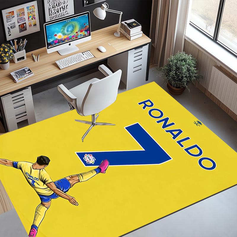 Cristiano Ronaldo Pattern Rug, Indoor/Outdoor Mat, for Picnic, Gameroom, Bedroom, Office, Living Room, Home Decor Carpet, Birthday Gift