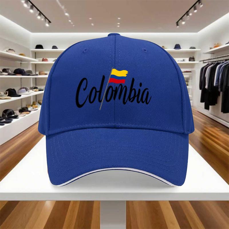 Colombia Flag Baseball Cap Adjustable Polyester Adult Outdoor Snapback Hat Unisex Travel