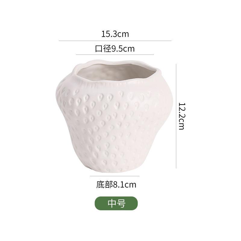 European Style Ceramic Strawberry Vase Colorful Potted Ornaments Living Room Dining Table Hydroponic Flower Ware Strawberry Vase