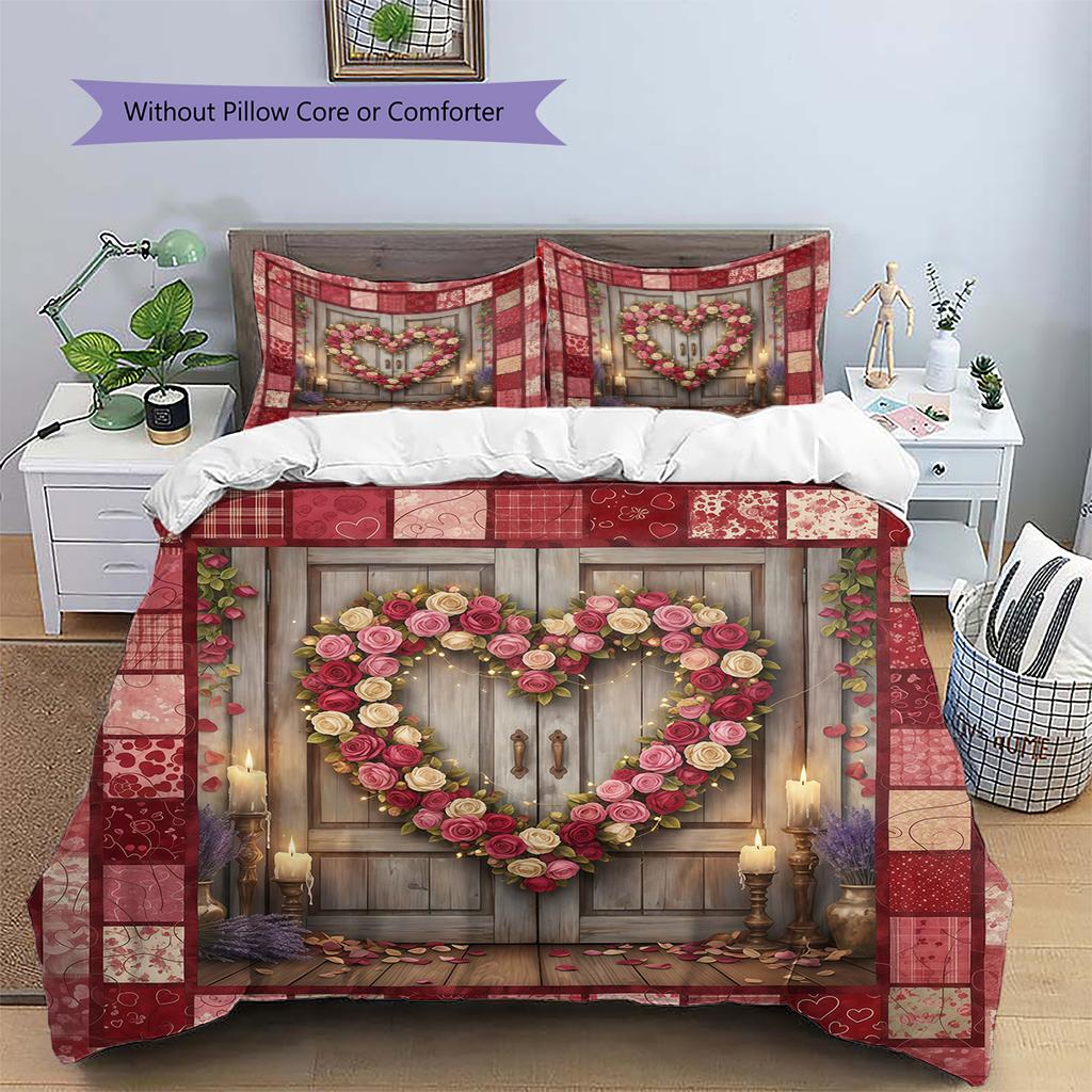 Cartoon Pattern Bedding Quilt Set Quilt Cover Pillowcase Home Decoration Birthday Gift (1 * Duvet Cover + 2 * Pillowcase, Without Core)