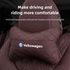 T26Car Seat Headrest Plaid Leather Neck Pillow For Volkswagen Golf Amarok T5 Phaeton Passat b6 Memory Foam Head Support Accessories