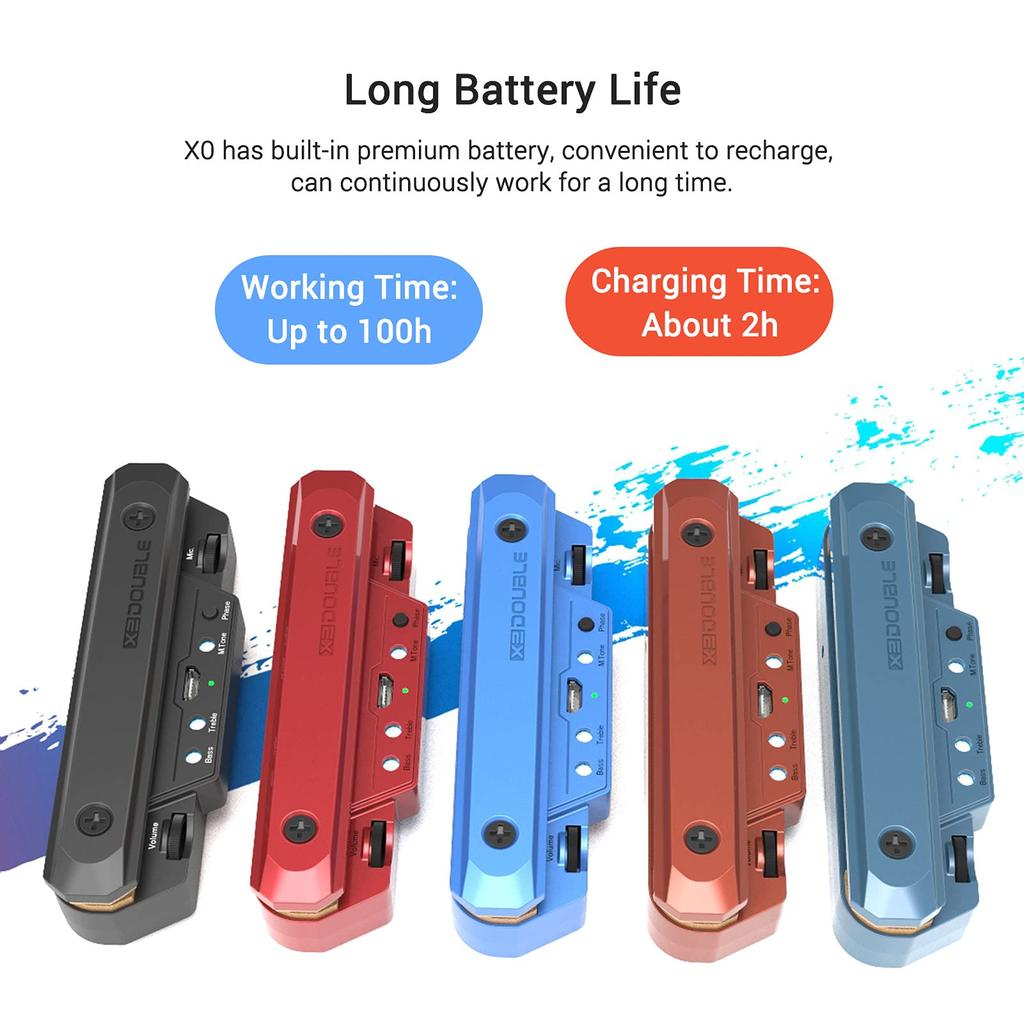 Beffin DOUBLE X0 Guitar Pickup Preamp Soundhole Pickup with Volume Tone Controls for Acoustic Guitar Musical Instrument Accessories &