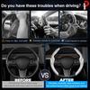 Silver Steering Wheel Cover For Tesla Model 3/Y 2016-2025 2026 Juniper/Highland | Non-Slip, Segmented, -Fit, Carbon Fiber | Model Y Juniper