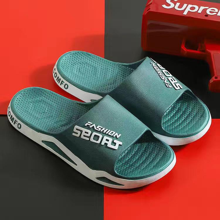 

Men s Shoes Summer Slippers with Slip-Resistant Durable Sole Casual Flat Slipper 46-47 зелений