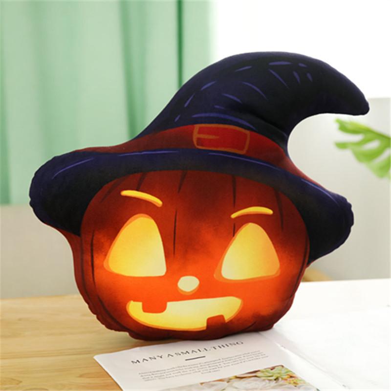 Pumpkin Plush Halloween Cushion Stuffed Toy Cartoon Doll Decorations Gift Kids