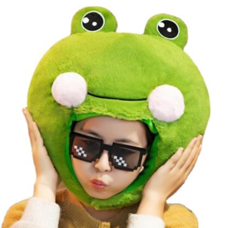 Žabí transformace plyšová roztomilá [DOKiDOKi] klobouk, cosplay, maska, žába, Halloween, pokrývka hlavy, zvíře, kostým, nadýchaný, [produkt]
